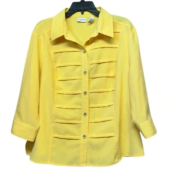 Covington Tops - Covington Yellow Button Down Shirt